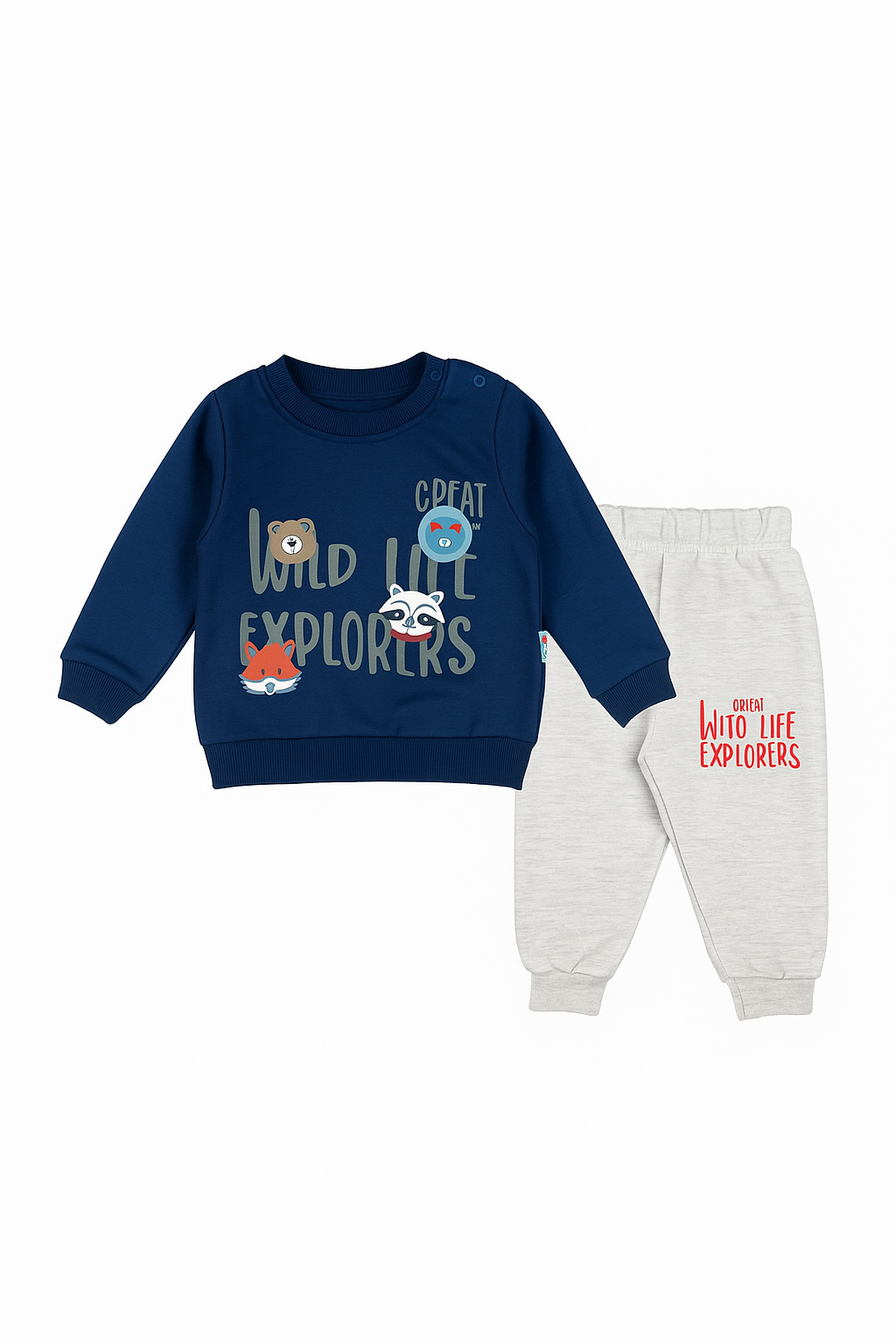 MAVİ-GRİ BASKILI MEVSİMLİK 2 Lİ TAKIM