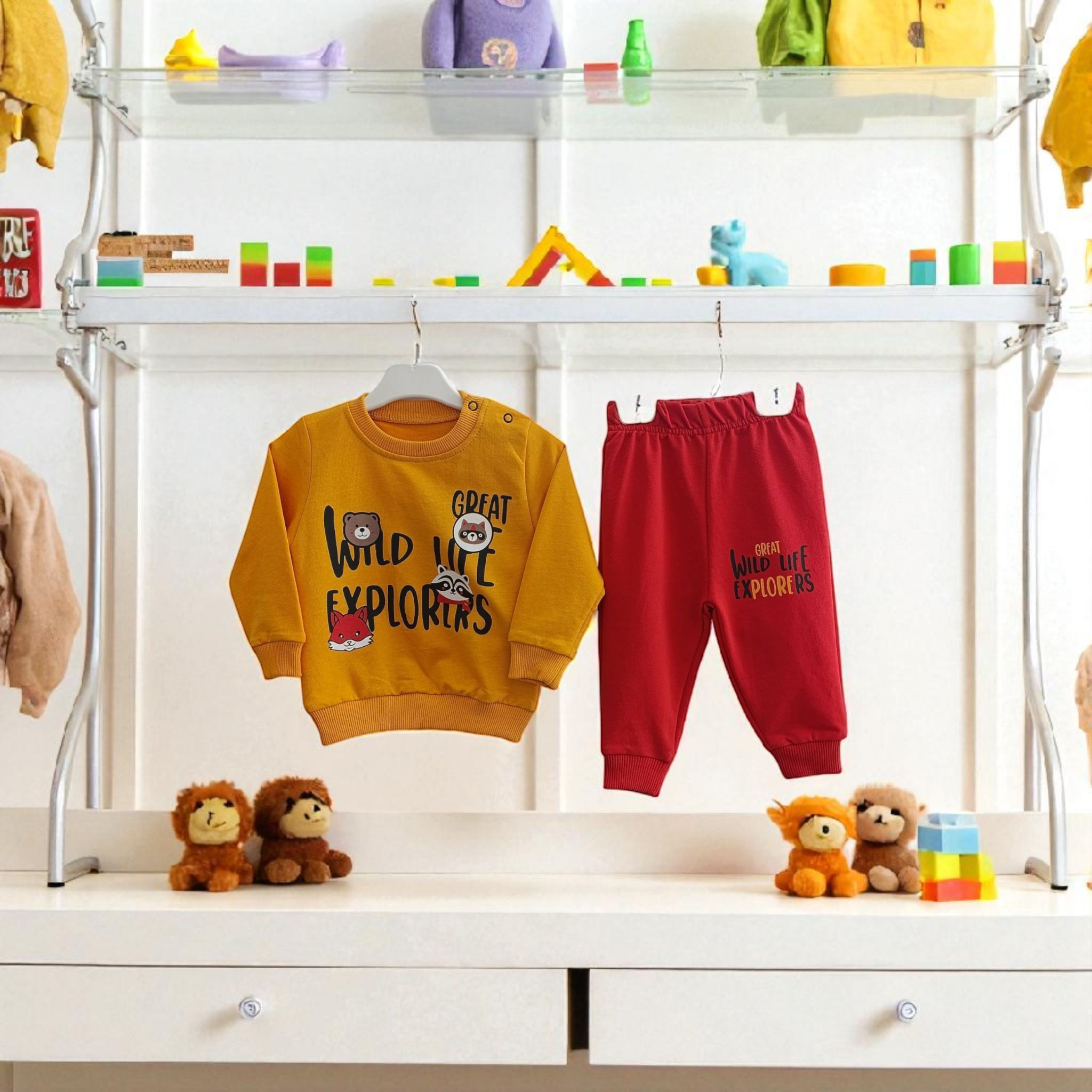 SARI -KIRMIZI BASKLI MEVSİMLİK 2Lİ TAKIM