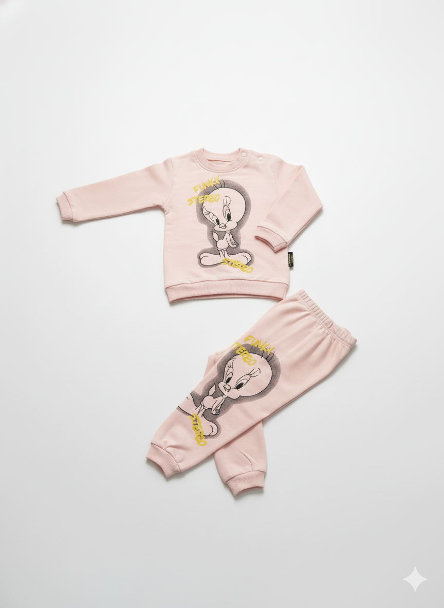 Tweety Baskılı 2'li Kız Takım